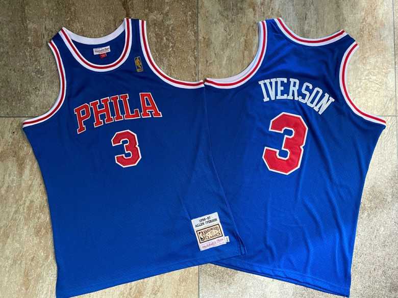 76ers 3 Allen Iverson Blue 1996-97 Hardwood Classics Jersey Mixiu,We sell and wholesale 76ers 3 Allen Iverson Blue 1996-97 Hardwood Classics Jersey Mixiu on line form chian!